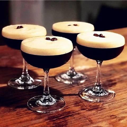 Espresso Martinis at Coffee Aroma